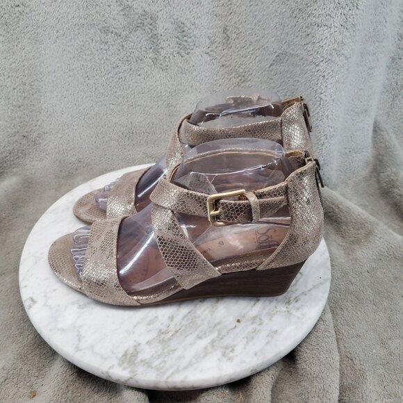 Sofft Shoes Womens Size 7 Brown Shimmer Leather Mauldin Strappy Sandals - Picture 1 of 11